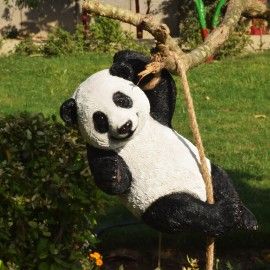 climbing rope Panda Garden Decor Statue