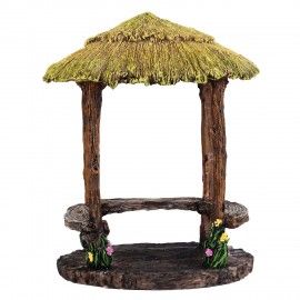 Wonderlnad Miniature fairy garden Thatch Gazebo Garden Accessories