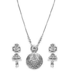 antique silver pendant set