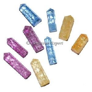 Top Quality healing Mix Crackle quartz Pencil Point