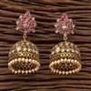 Antique Jhumkis With Mehndi Plating