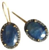 Victorian Style Sapphire Diamond Earring