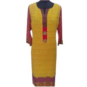 Yellow Design Kurti