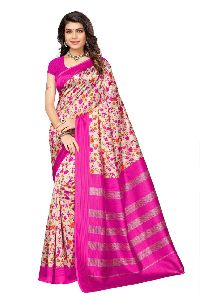 Pink Silk Saree