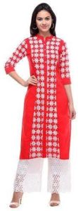 Red & White Kurti