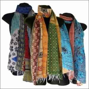 Handmade cotton Sari Stoles