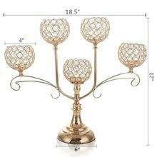 Crystal Hurricane Globe Wedding Centerpieces Candelabra