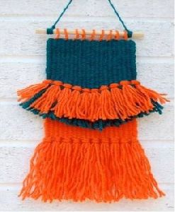 macrame wall hanging for ethnic room decoration in macrame thread
