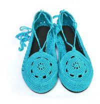 Crochet lace shoes