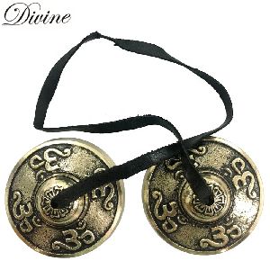 Om Design Tibetan Brass Cymbals