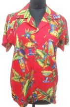 Red Printed Beach Hawaiian Shirt