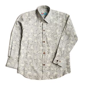 POLAR BEAR PRINT FULL SLEEVE SHIRT WITH INSIDE LOOP