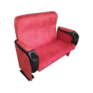 Red Two Seater Auditorium Chair