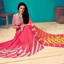 heavy embroidered border saree