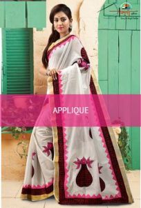 SAE003 Applique Work Saree