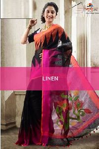 SLJ001 Linen Jamdani Saree