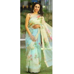 ORGENZA BORDER SAREE