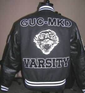 Solid Black Varsity Jacket with Chenille Patch