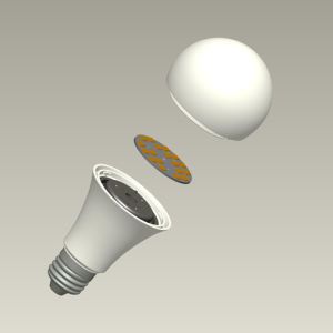 led bulb housing