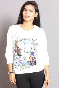 Ladies Full Sleeves Printed T-Shirt