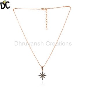 Rose Gold Plated 925 Silver Designer Chain Pendant