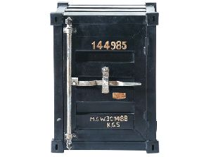 Black Colored Small Size Heavy Container Style Cabinet
