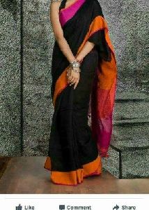 Plain Linen Saree