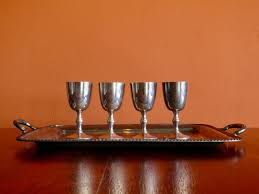 Silver Copper Four Glass Set