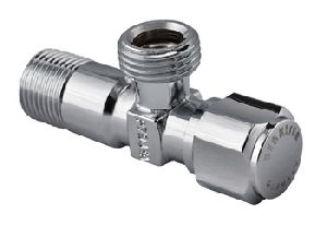 Angle valve with flange