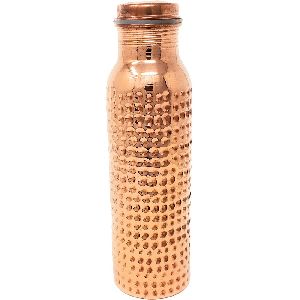 Pure Copper Hammered Water Bottle