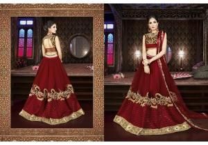 Velvet Multi Color Lehenga Choli