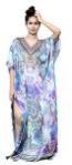 BEADED RESORT BEACH WEAR SILK KAFTAN