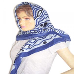 WAVE DESIGN COTTON SCARF