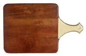 Wooden Chopping Board With Metal Handle