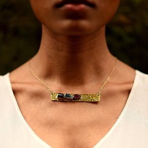 Tourmaline Bar Necklace