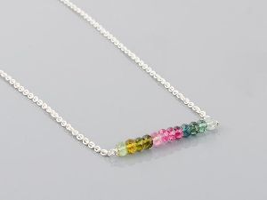 Tourmaline Layering Bar Necklace