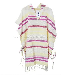 100% Cotton Woven Poncho Kaftan Dress