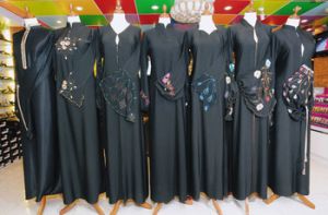 High quality korean black abaya fabric