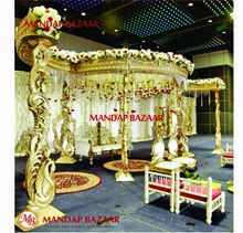 wedding crystal mandap by Mandap Bazaar
