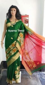 Handloom Cotton Embroidery Saree