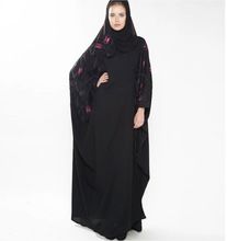 Black embroidered abaya jalabiya shrug
