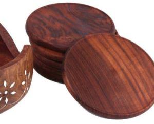 Store Indya Rosewood Round Coasters