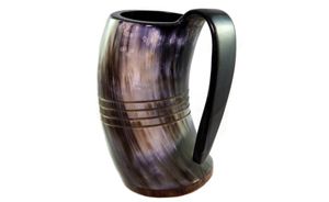 Hand Carving Drinking Horn Mug