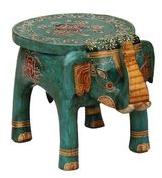 elephant shape stool painted