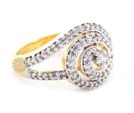 Gold Plated Stoned Ring]