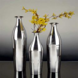 Shiny Polished Aluminum Flower vase