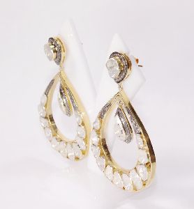 925 silver gold plated black rhodium handmade earring