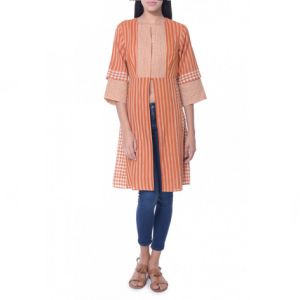 Orange Handloom Jacket