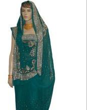 Ethnic Attractive Teal Green Designer Saree