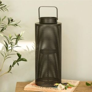 Black Lantern Tall Size Net Design metal lantern decor